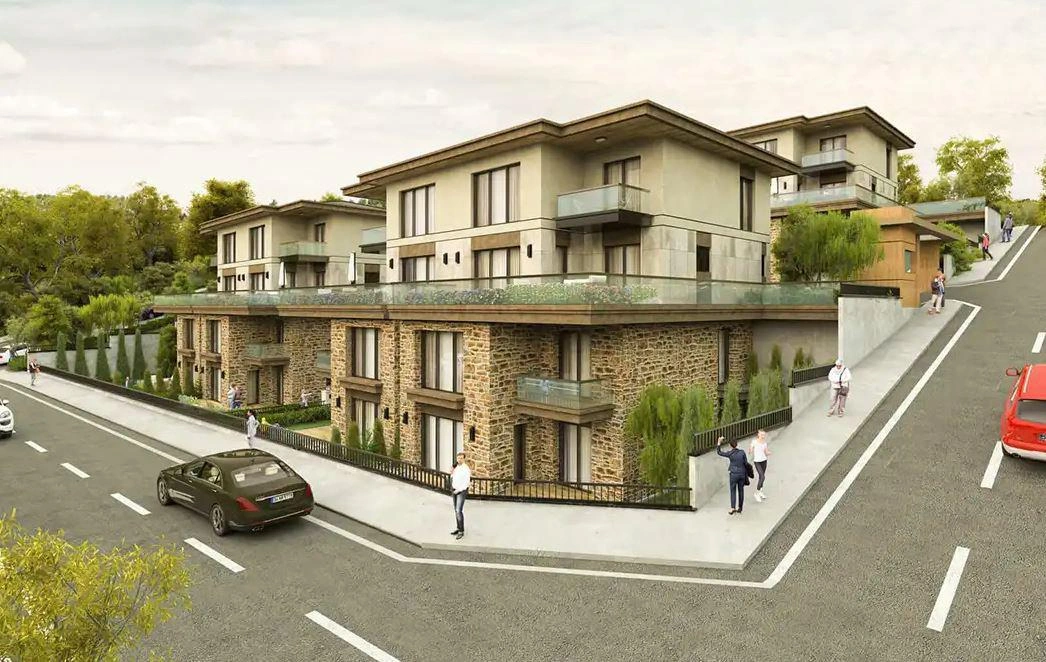 Виллы в жилом комплексе в Стамбуле, Турция