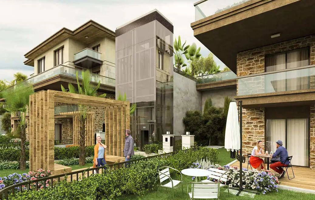 Виллы в жилом комплексе в Стамбуле, Турция