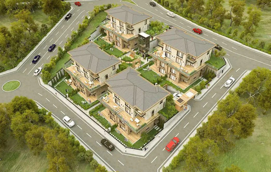 Виллы в жилом комплексе в Стамбуле, Турция