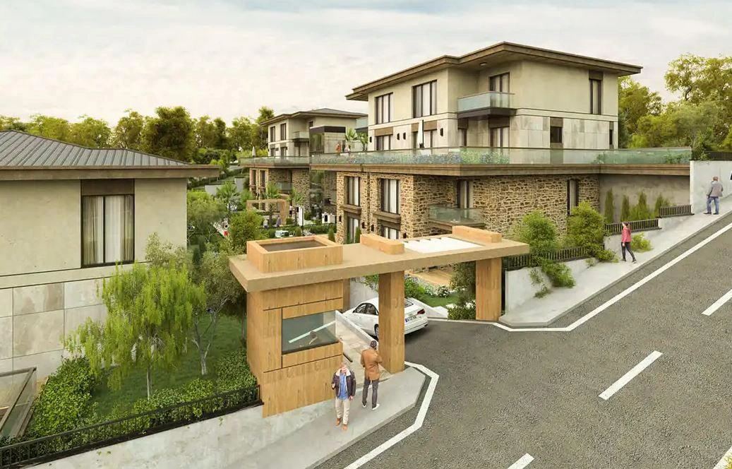 Виллы в жилом комплексе в Стамбуле, Турция