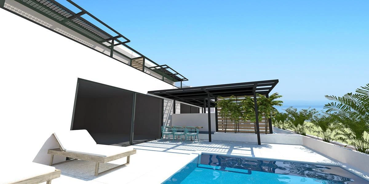 Виллы в новом жилом комплексе на первой линии побережья на Крите, Греция