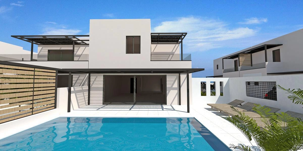 Виллы в новом жилом комплексе на первой линии побережья на Крите, Греция