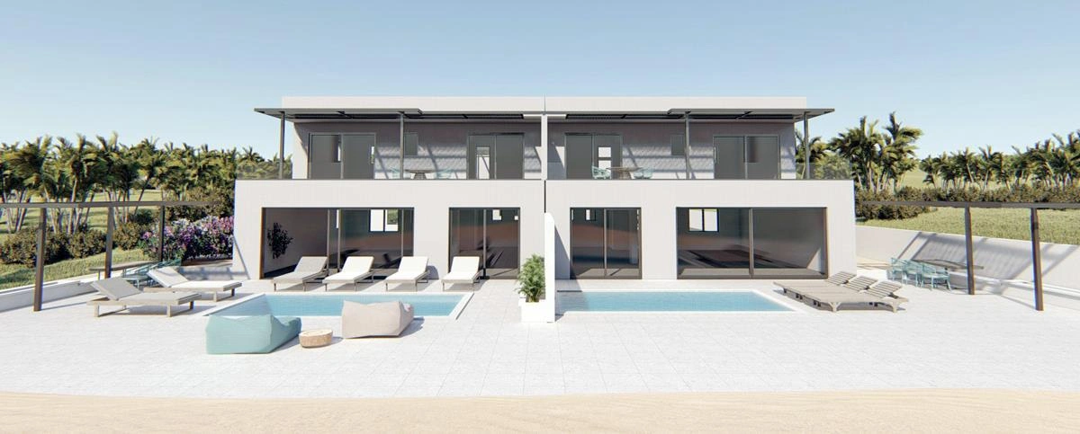 Виллы в новом жилом комплексе на первой линии побережья на Крите, Греция