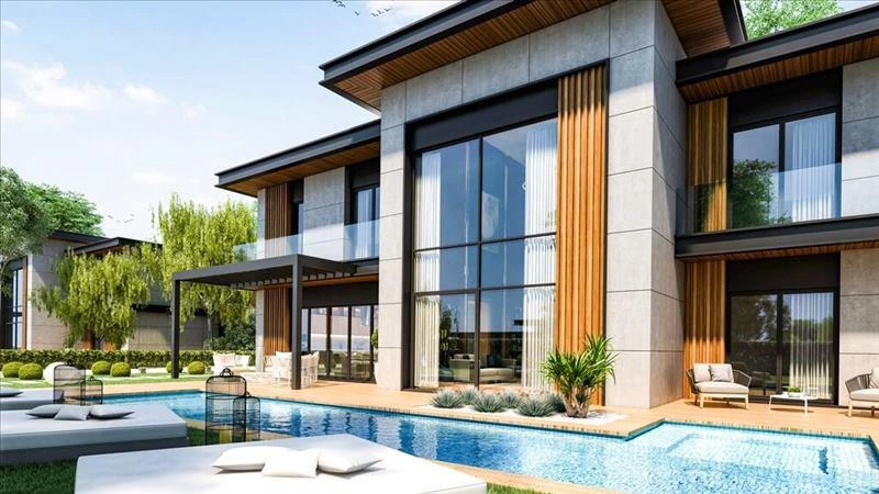 Виллы в жилом комплексе в Бюйюкчекмедже, Стамбул, Турция