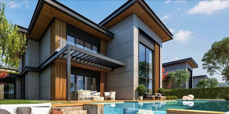 Виллы в жилом комплексе в Бюйюкчекмедже, Стамбул, Турция