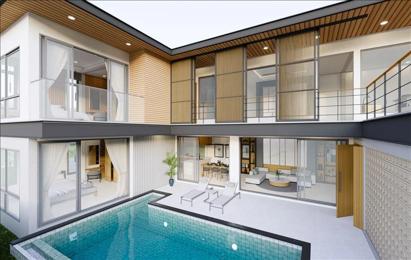 Виллы в современном жилом комплексе в Лаяне, Пхукет, Таиланд