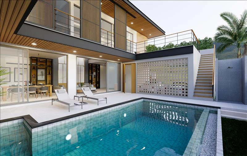 Виллы в современном жилом комплексе в Лаяне, Пхукет, Таиланд