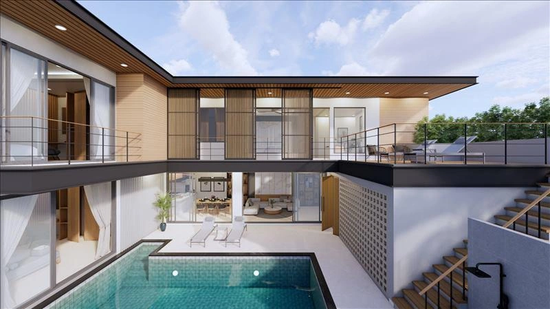 Виллы в современном жилом комплексе в Лаяне, Пхукет, Таиланд