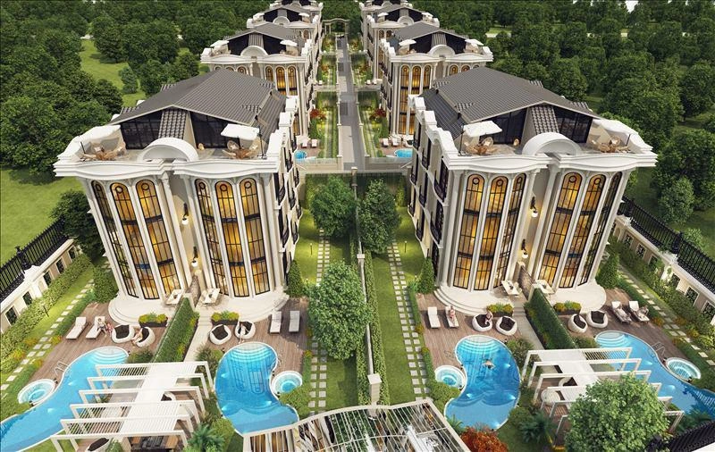 Виллы в современном жилом комплексе в Стамбуле, Турция