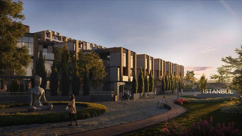 Таунхаусы в современном жилом комплексе в Стамбуле, Турции