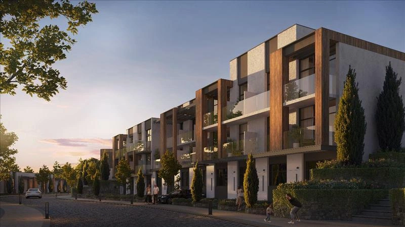 Таунхаусы в современном жилом комплексе в Стамбуле, Турции