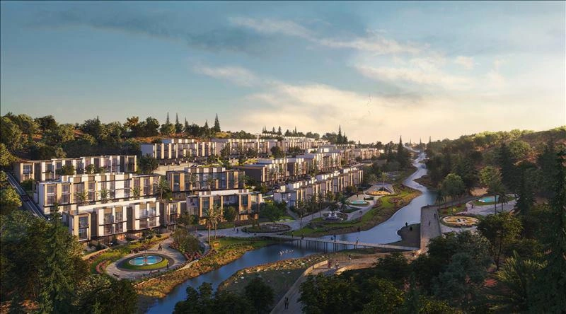 Таунхаусы в современном жилом комплексе в Стамбуле, Турции