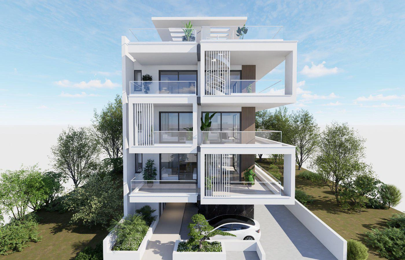 Квартиры в современном малоэтажном жилом комплексе в Ларнаке, Кипр