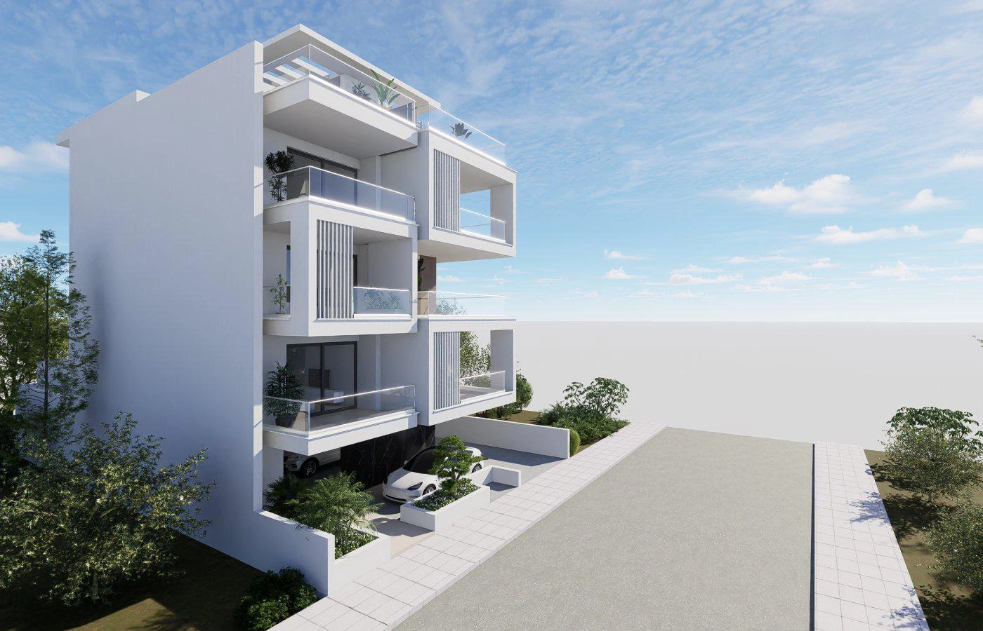 Квартиры в современном малоэтажном жилом комплексе в Ларнаке, Кипр