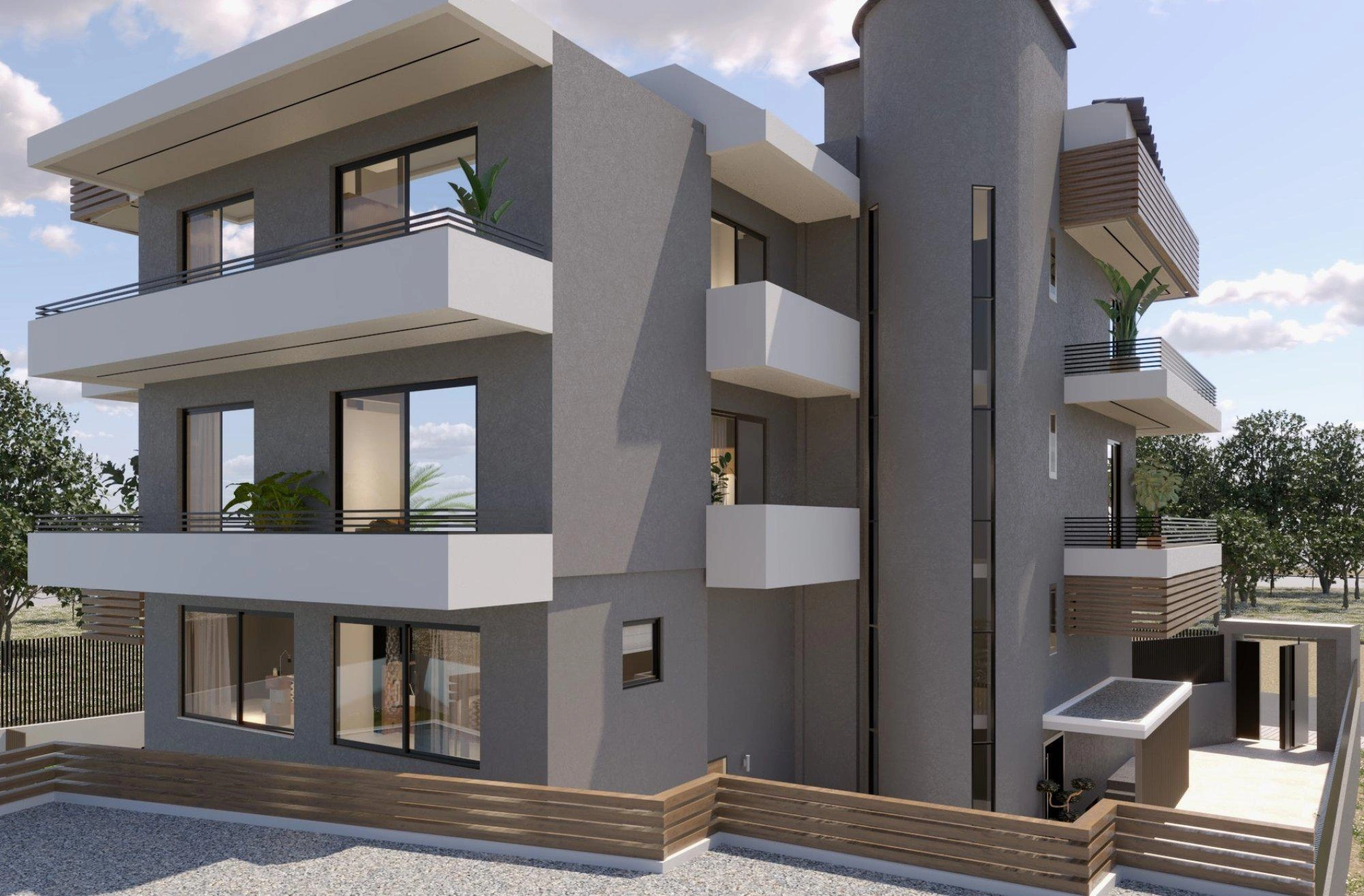 Квартиры в современном жилом комплексе в Аттике, Греция