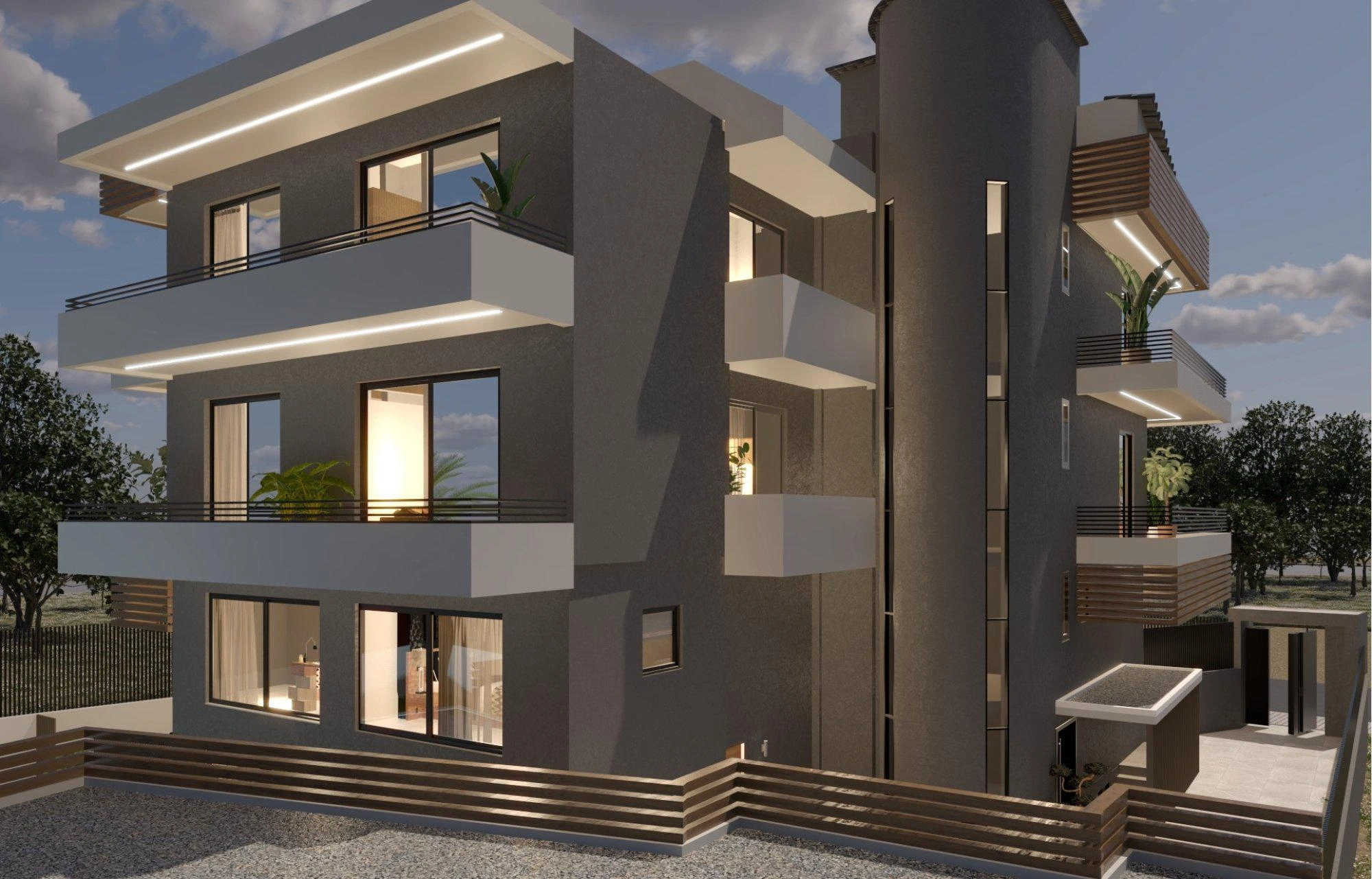 Квартиры в современном жилом комплексе в Аттике, Греция