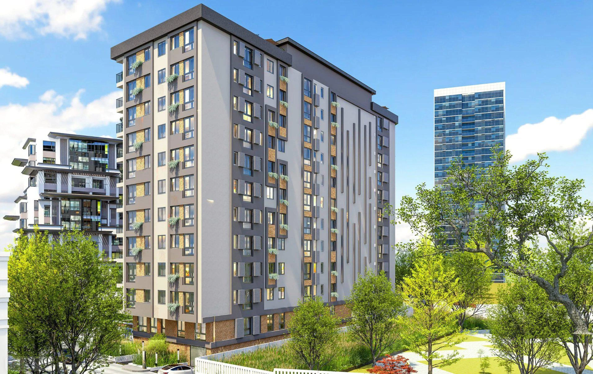 Квартиры в современном жилом комплексе в Стамбуле, Турция