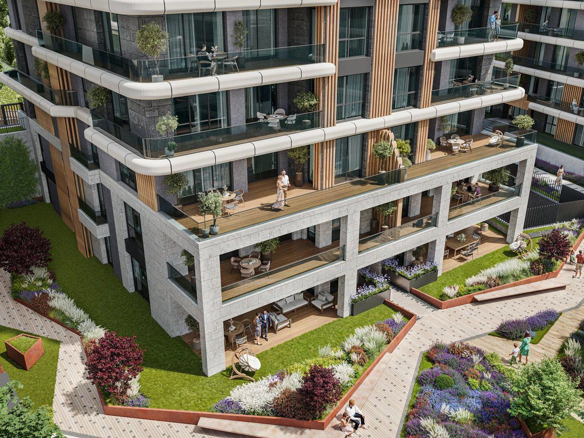 Квартиры в современном жилом комплексе в Стамбуле, Турция