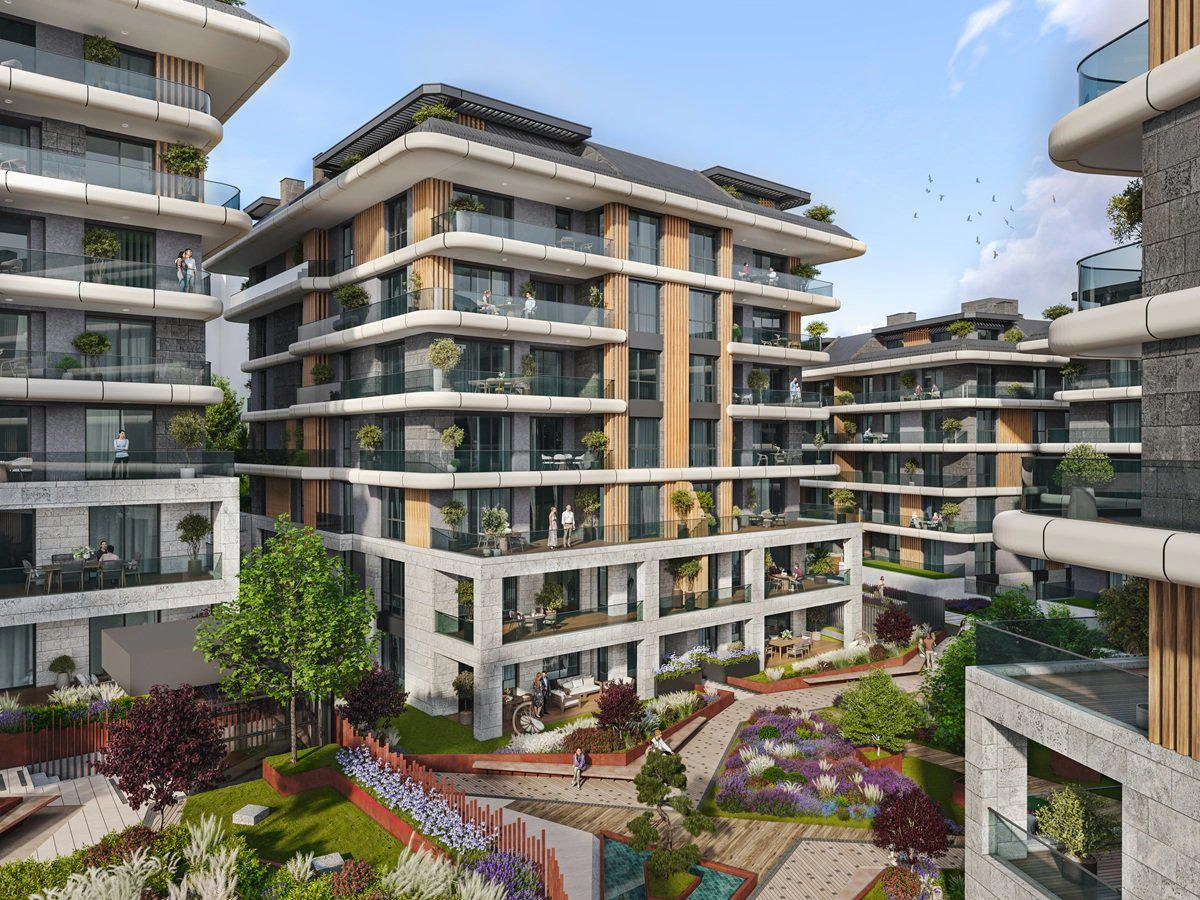 Квартиры в современном жилом комплексе в Стамбуле, Турция