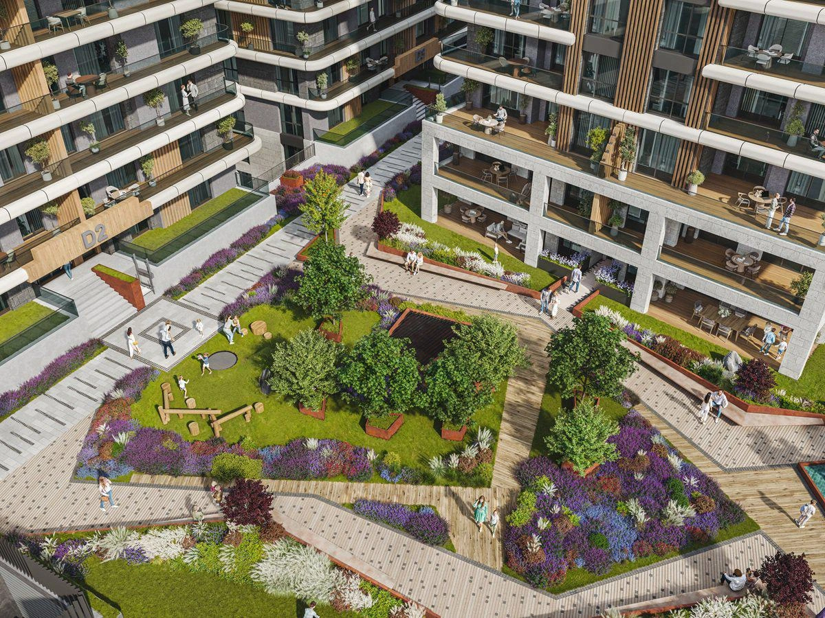 Квартиры в современном жилом комплексе в Стамбуле, Турция