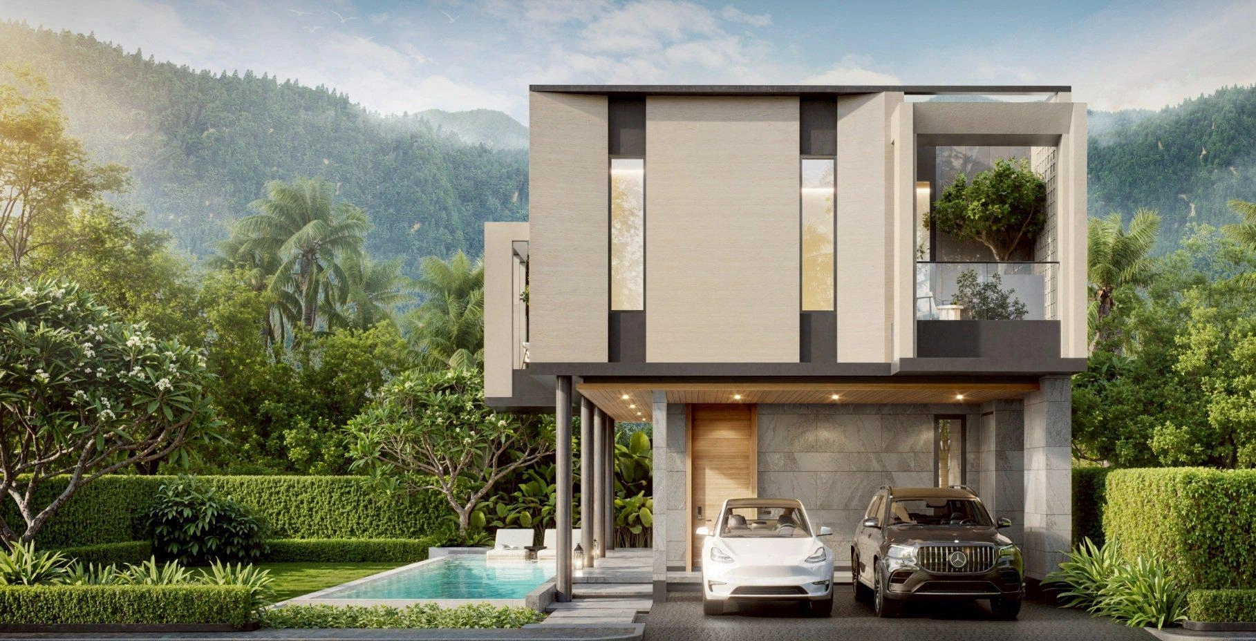 Курортные виллы рядом с пляжем Банг Тао на Пхукете, Таиланд