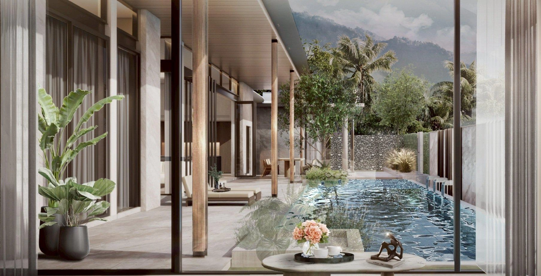 Курортные виллы рядом с пляжем Банг Тао на Пхукете, Таиланд