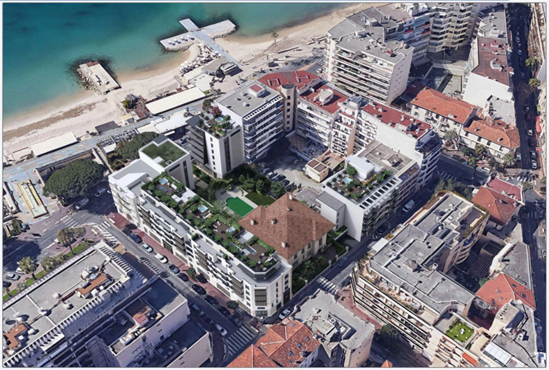 Апартаменты в обновлённом прибрежном комплексе в Жуан-ле-Пен, Франция