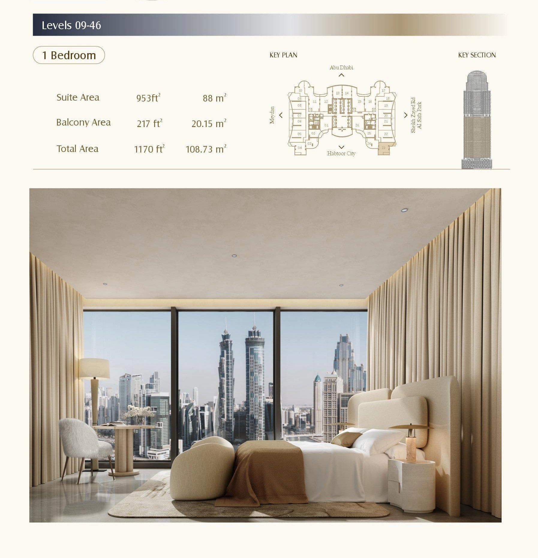 Апартаменты Al Habtoor Tower, Объединённые Арабские Эмираты, Дубай