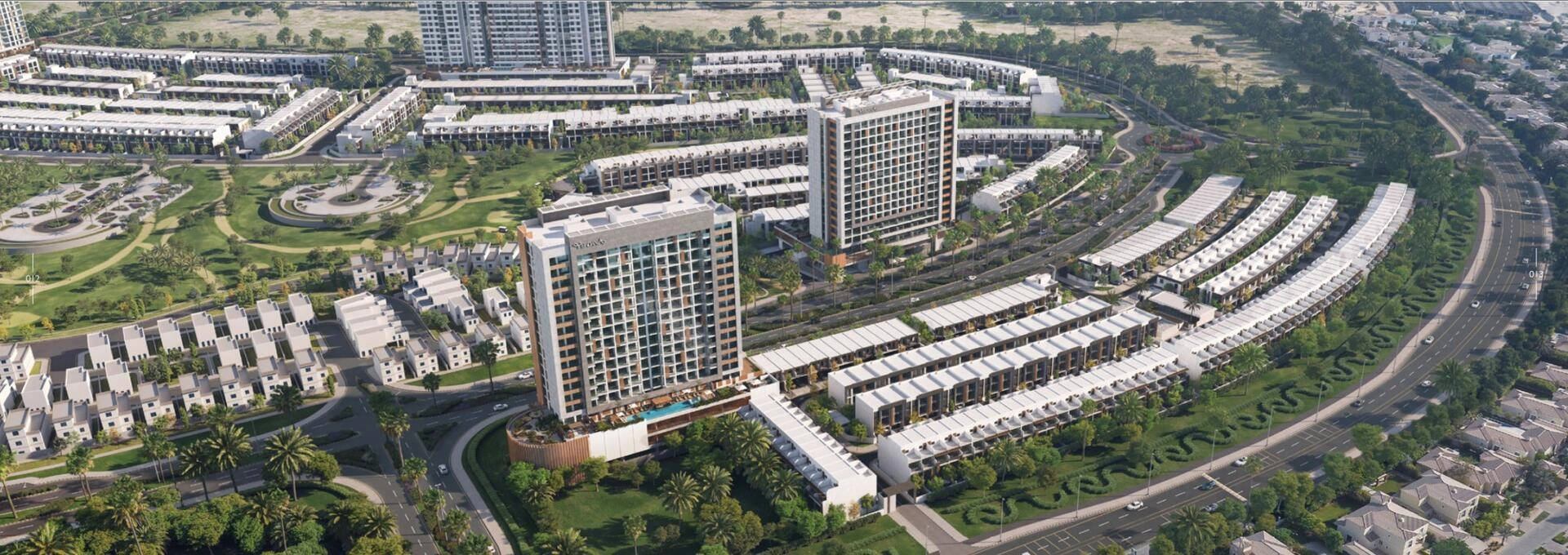 Таунхаусы в современном жилом комплексе в Дубае, ОАЭ