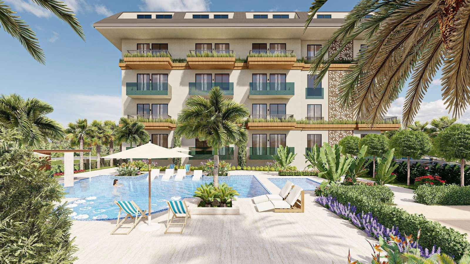 Комплекс в Аланье с современной архитектурой