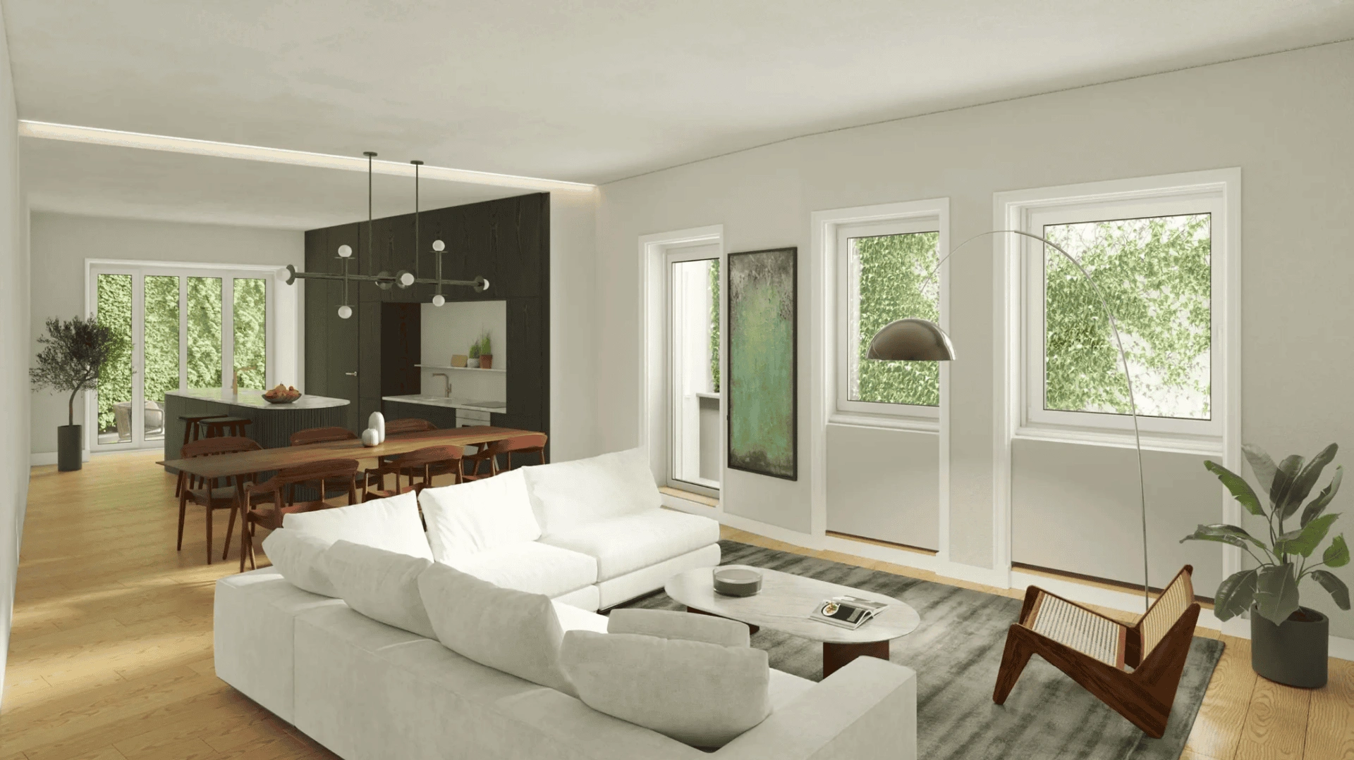 пентхаус 3+1, расположенный рядом с оживленной авеню