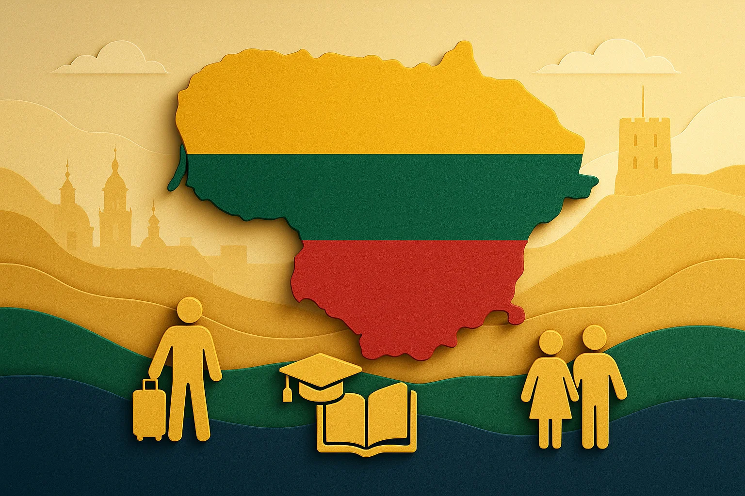 Вид на жительство в Литве 2026 — работа, учёба и воссоединение семьи