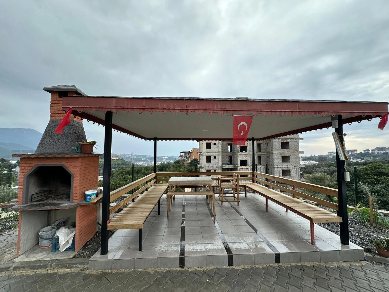 Квартира 2+1 с видом на горы в районе Оба (Аланья)