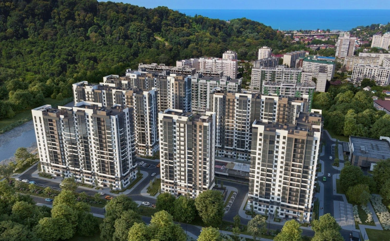 Жилой комплекс с кирпично-монолитным строительством