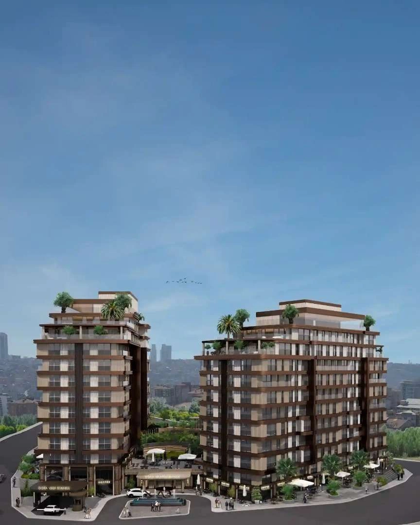 Современный жилой комплекс в районе Кягытхан в Стамбуле