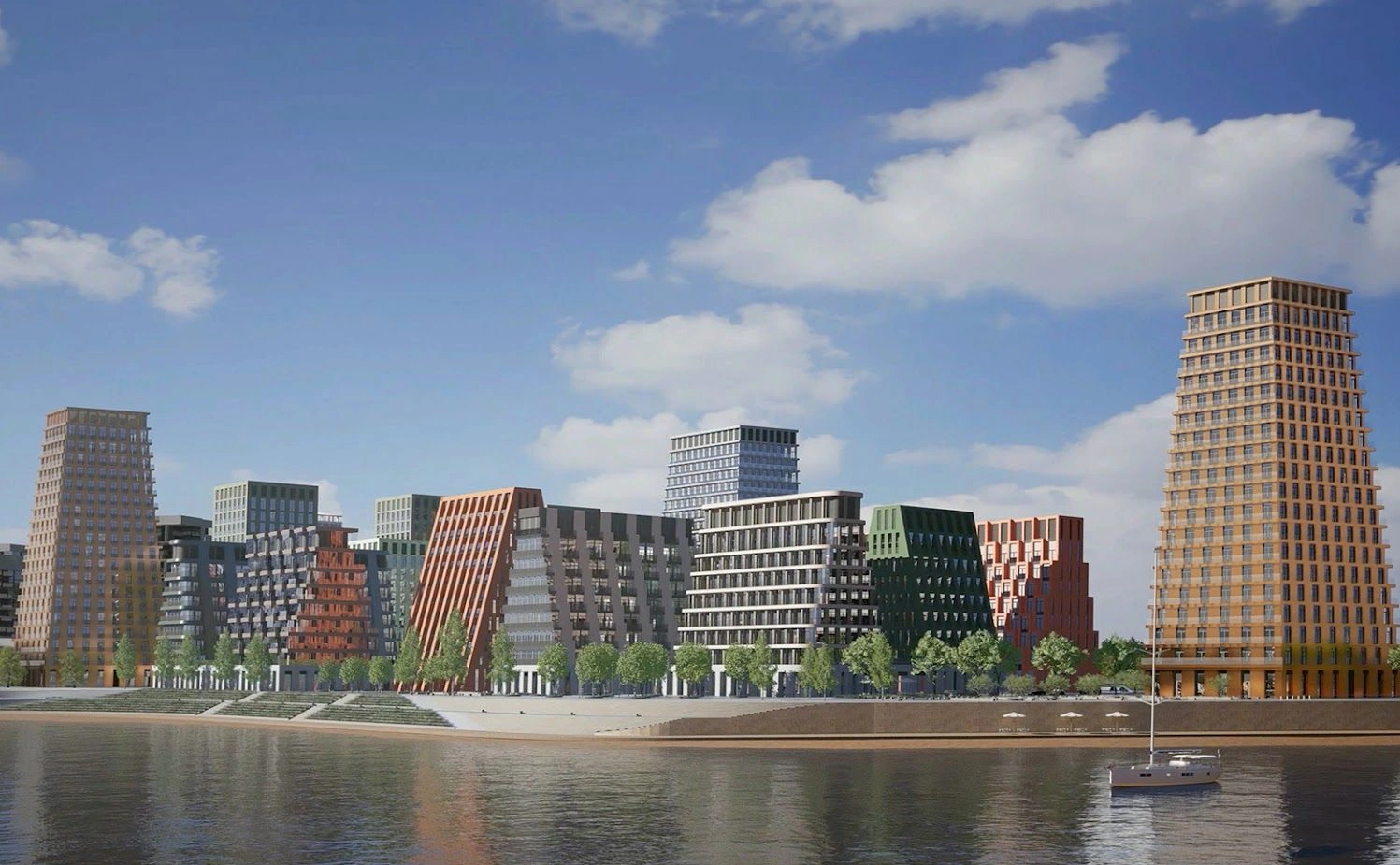 Жилой комплекс на берегу Волги