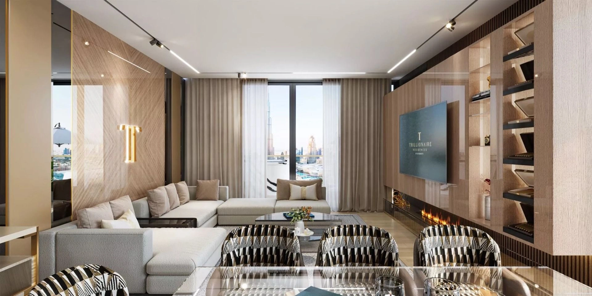 Prestigious residential complex overlooking the Burj Khalifa skyscraper