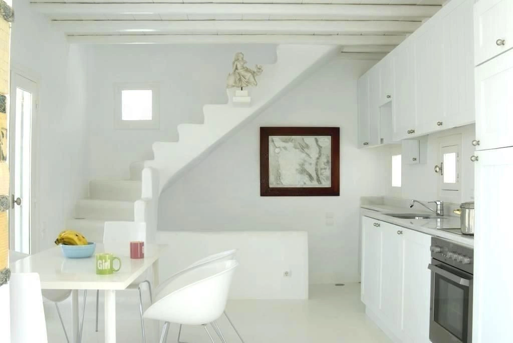 Новая вилла 6+1 с видом на море и поселок на острове Миконос