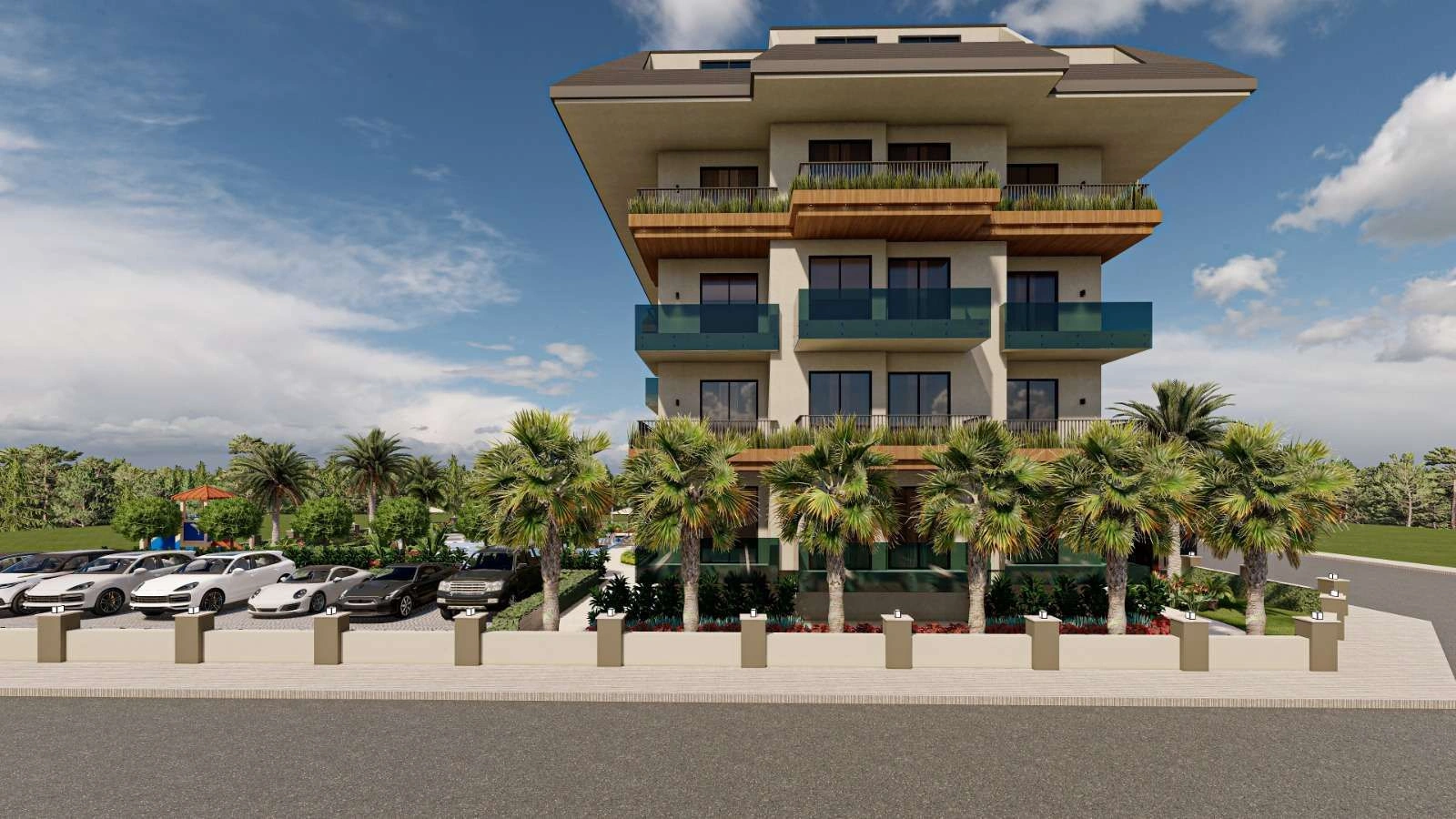 Комплекс в Аланье с современной архитектурой