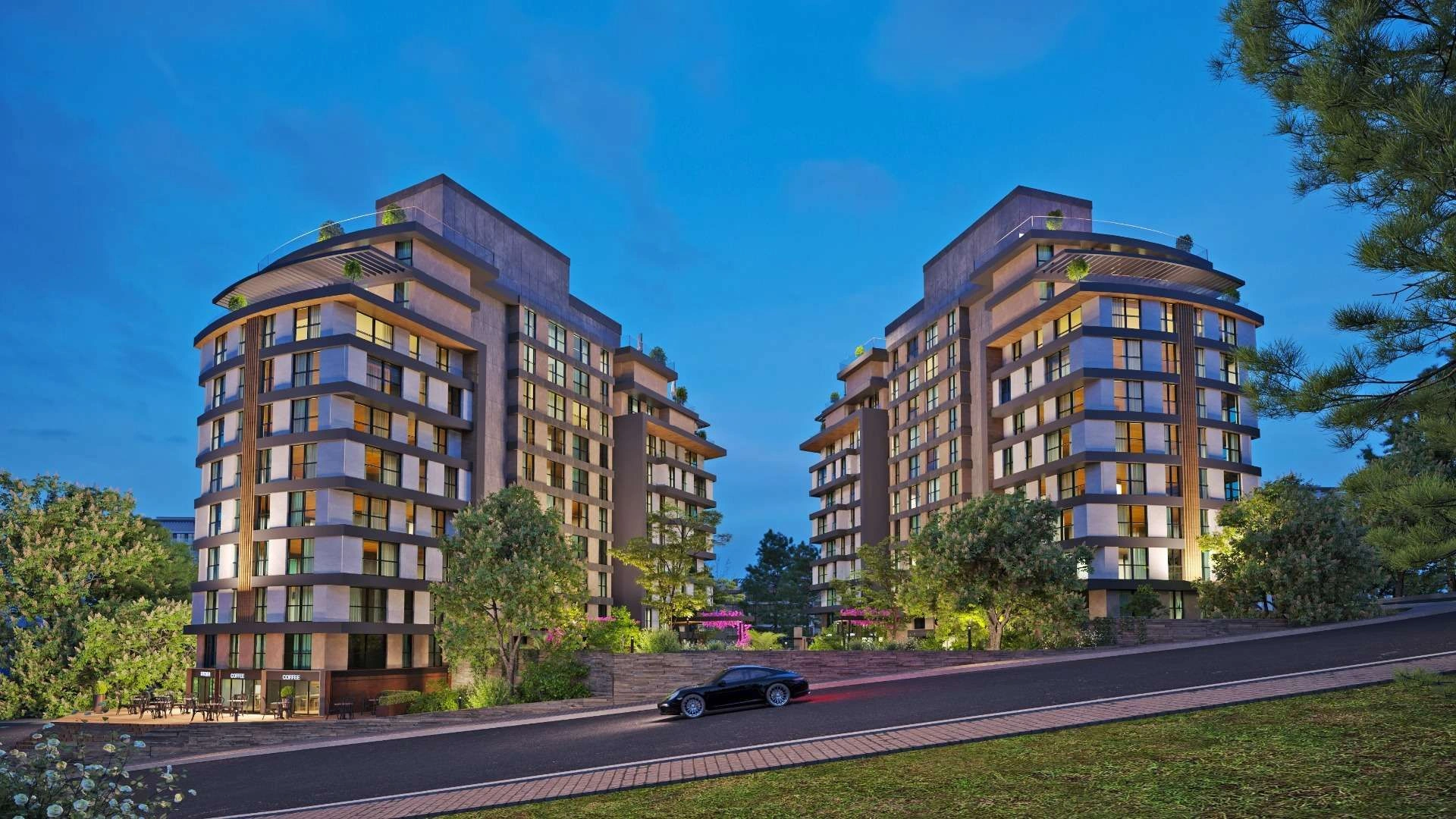 Современный жилой комплекс в районе Кягытхан в Стамбуле