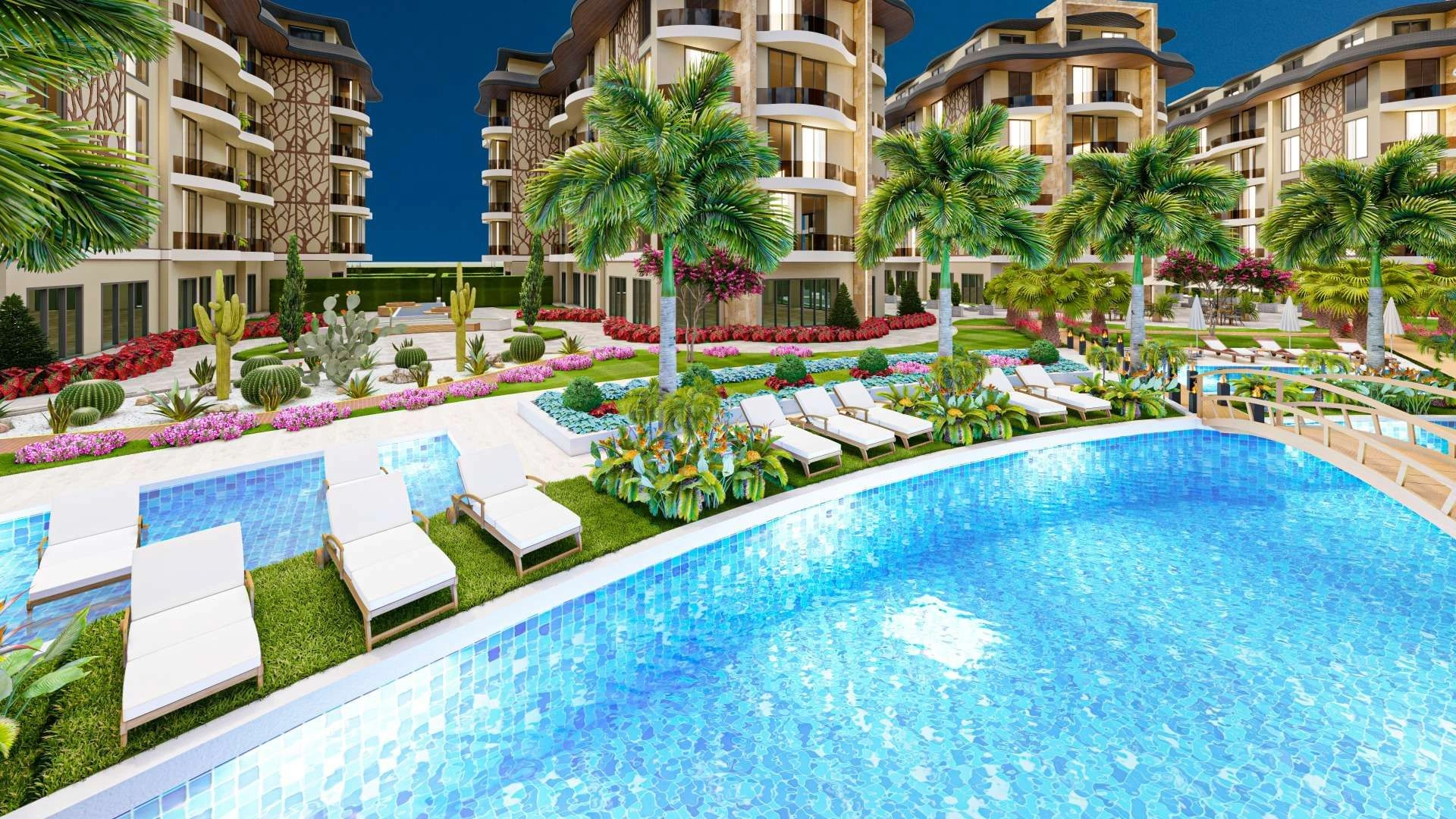 Проект бизнес-класса в районе Оба, Аланья