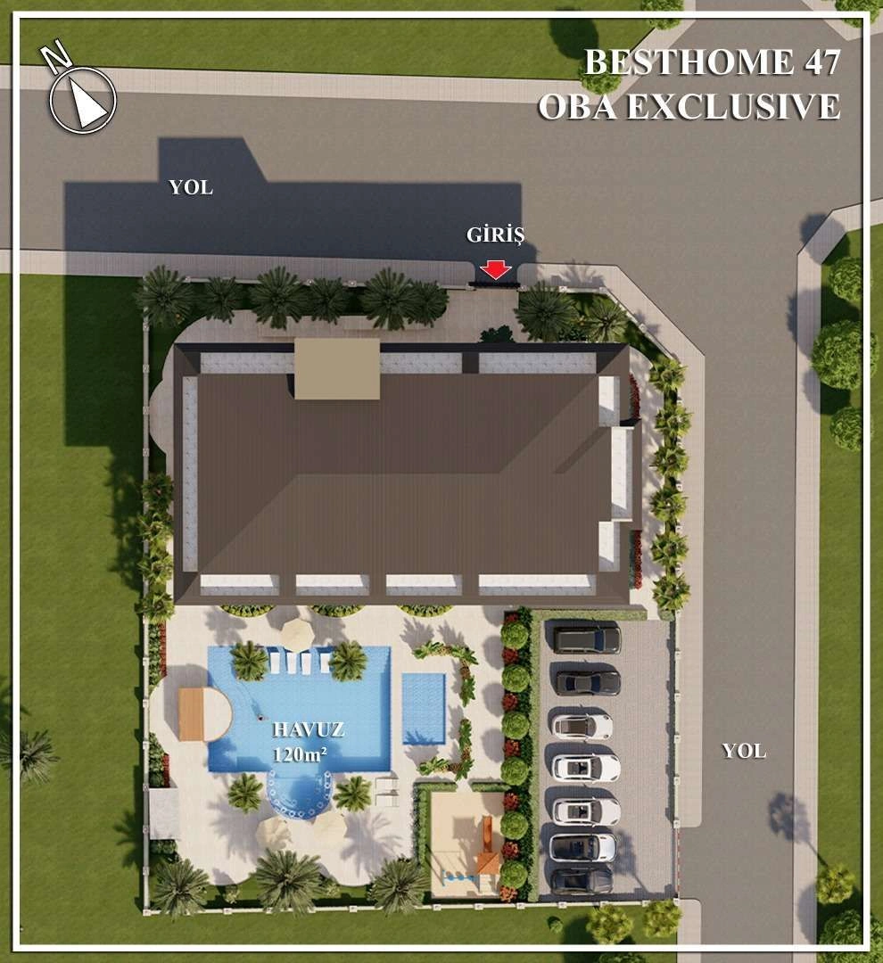 Комплекс в Аланье с современной архитектурой