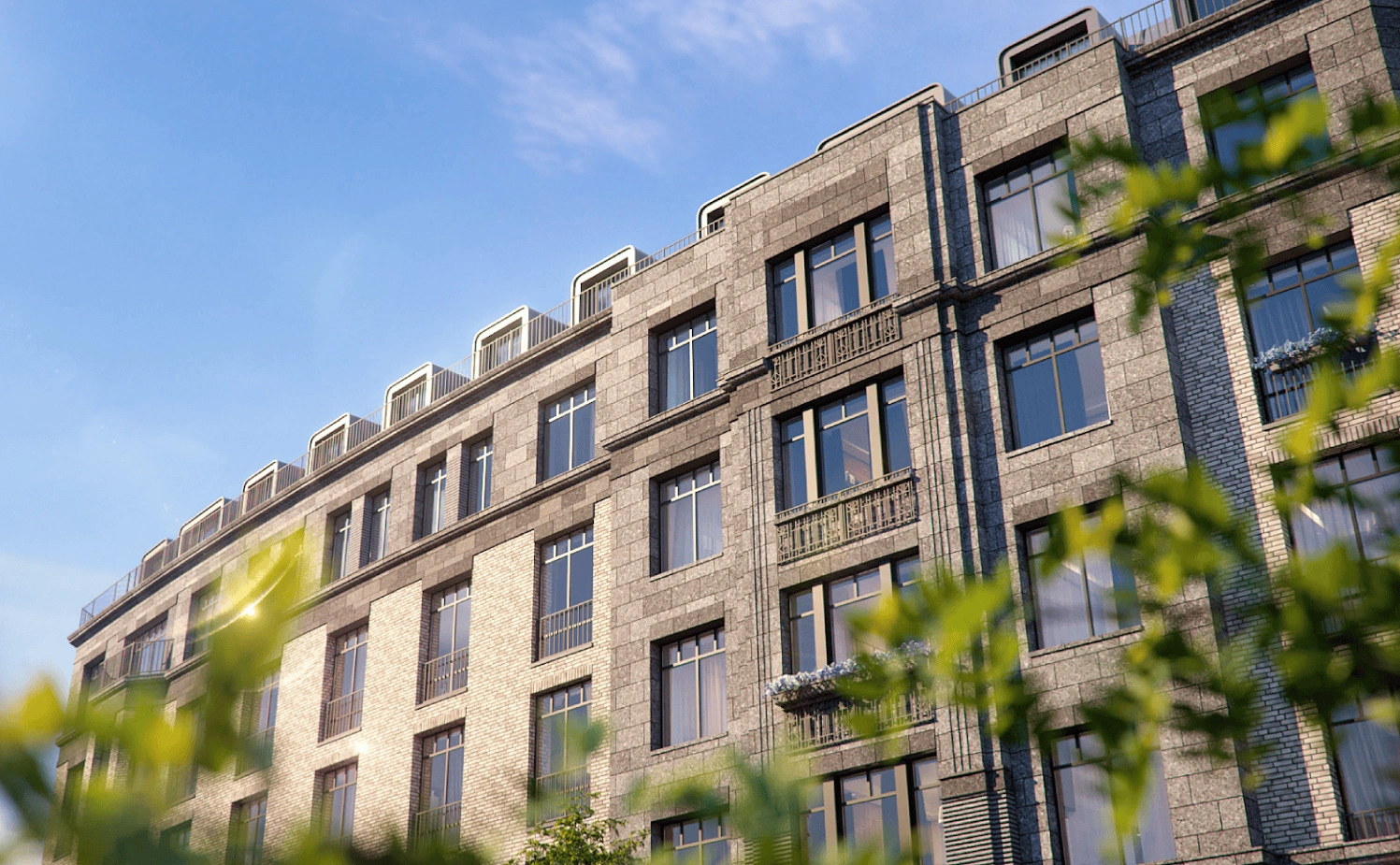 Жилой комплекс из 8 взаимосвязанных зданий