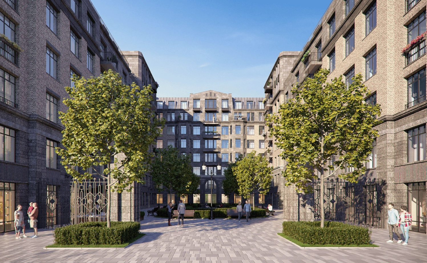 Жилой комплекс из 8 взаимосвязанных зданий