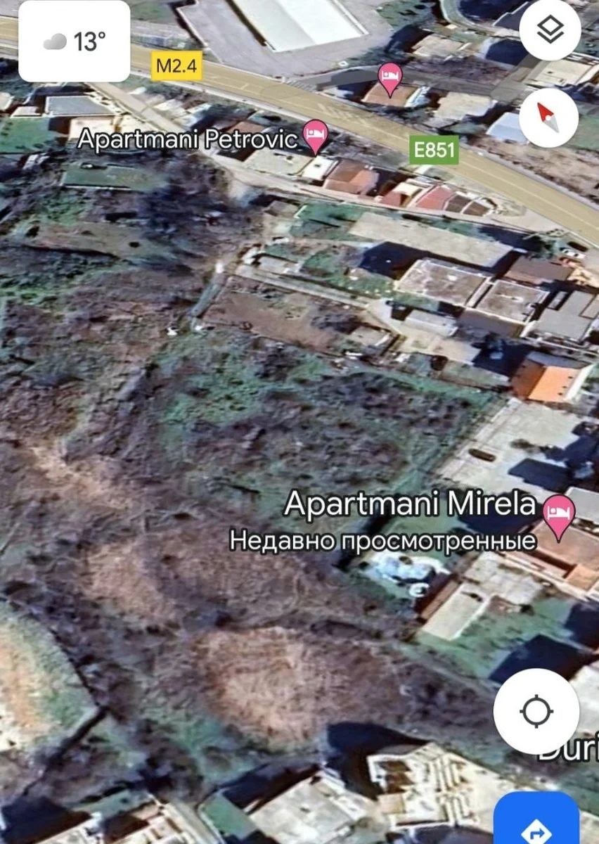 Участок площадью 830 м2 для строительства в городе Бар, Черногория