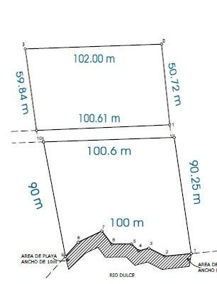 Большой участок площадью 13 000 м² в Рио-Дульсе, Гватемала
