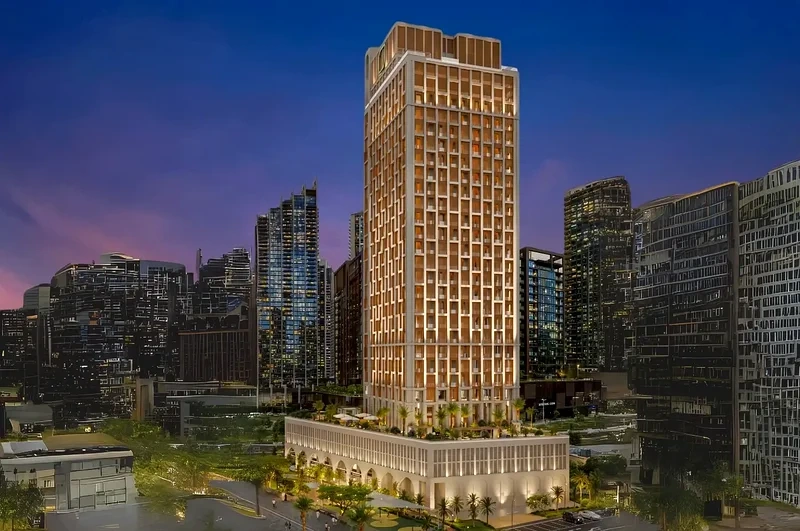 Апартаменты с открытым бассейном в Дубае, ОАЭ