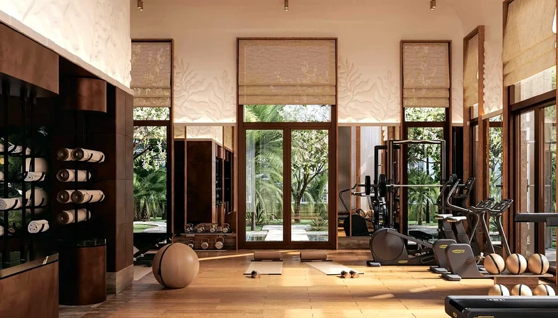 Апартаменты с открытым бассейном в Дубае, ОАЭ