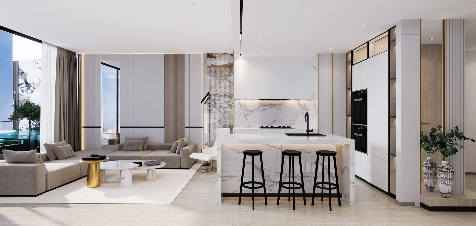 Современные апартаменты в Дубае, ОАЭ