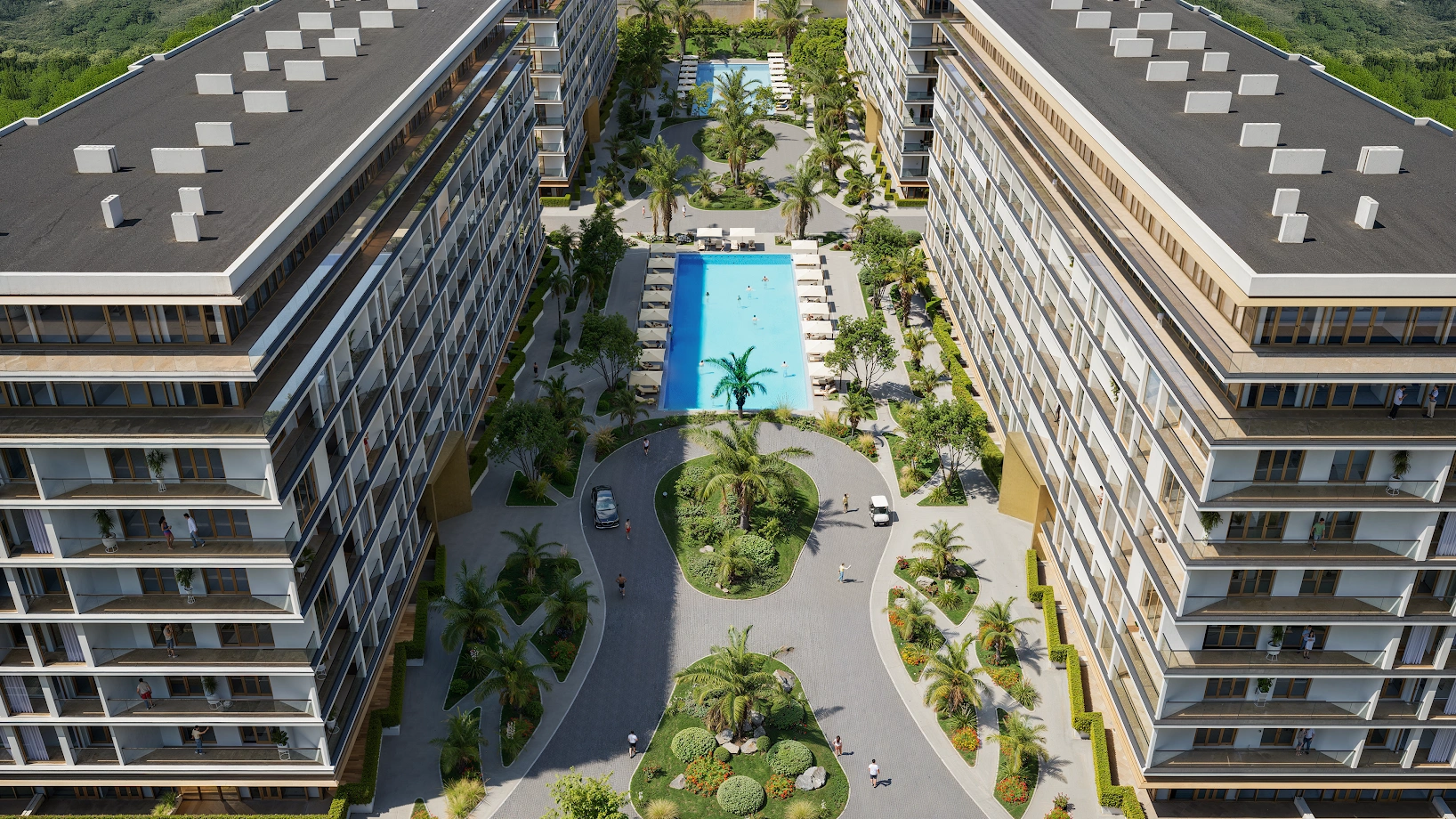 Квартиры с открытым бассейном в Баку, Азербайджан